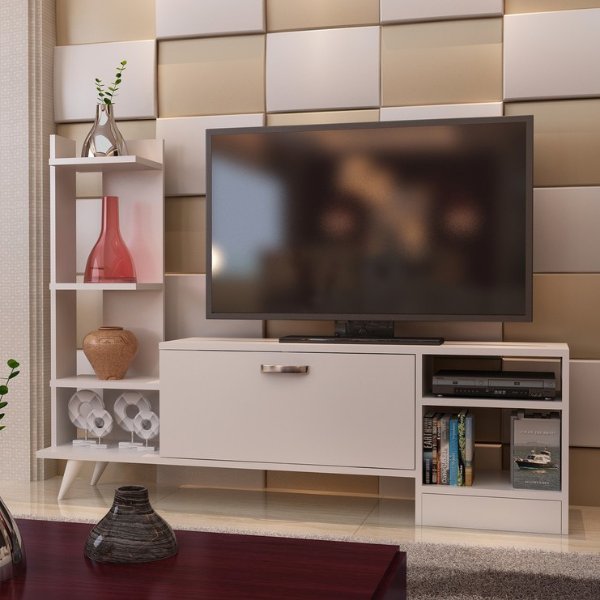 Rosemary 62" TV Stand - Contemporary - Entertainment Centers And Tv Stands - by Decorotika USA Inc.