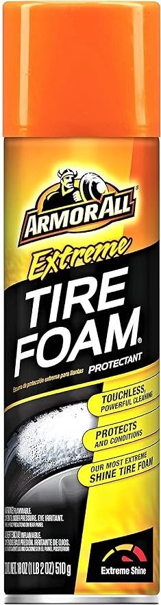 Extreme Car Tire Foam, Tire Cleaner Spray for Cars, Trucks, Motorcycles, 18 Oz Each