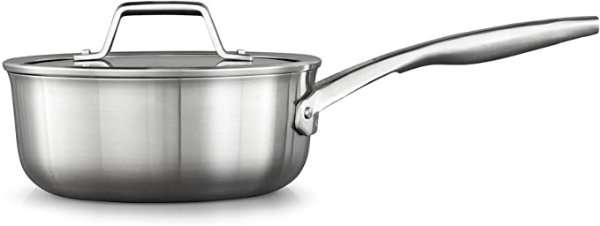 Premier Stainless Steel 2.5-Quart Saucepan with Cover, Silver