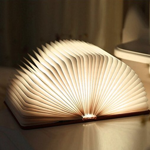 LEDITOP Wireless LED Folding Book Lamp, Reading Lamp, USB Rechargeable, Foldable and Portable Book Light, Magic 4 Colors Changeable