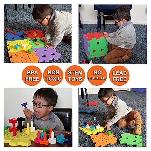 Shape Sorter Montessori Toys for Toddlers - Shapes Puzzles for Toddlers, Preschool Toys and Occupational Therapy Toys for Boys, Girls | Children Travel Peg Board Game Activity Toy