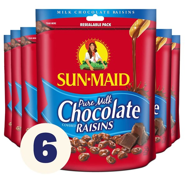 Sun-Maid 巧克力口味葡萄干7oz 6包