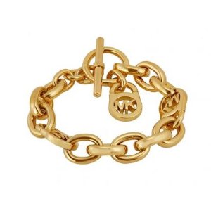 Michael Kors Logo Lock Golden Toggle Bracelet