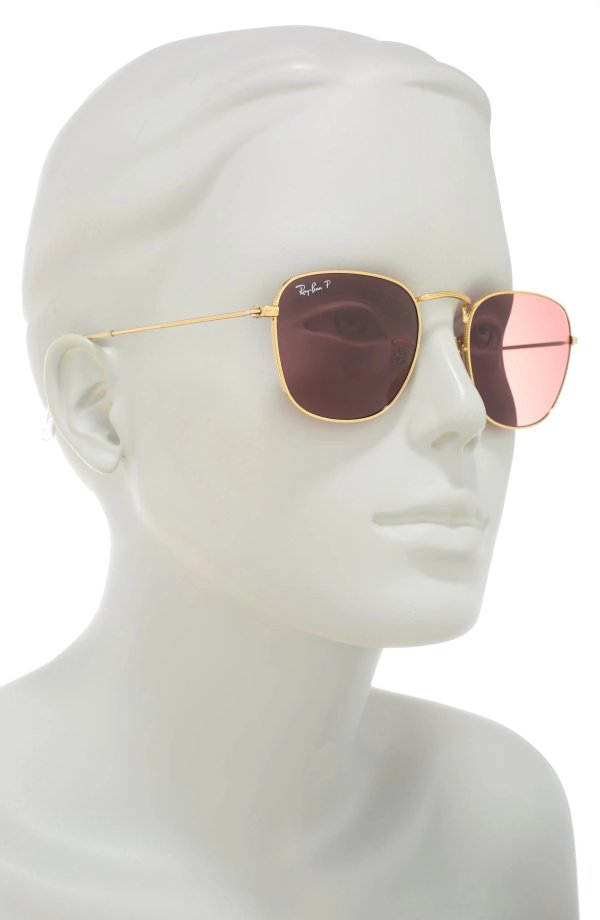 51mm Polarized Rectangular Sunglasses