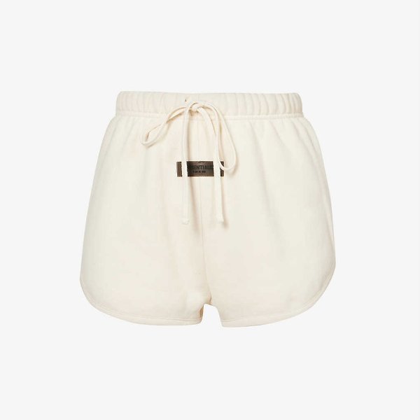 logo-tab cotton-blend shorts