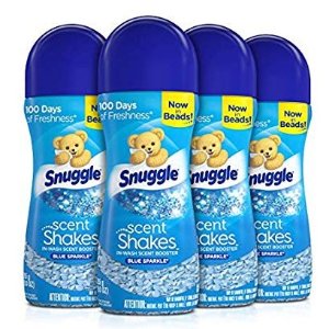 Snuggle Scent Shakes in-Wash Scent Booster Beads, Blue Sparkle, 9 oz, Pack of 4