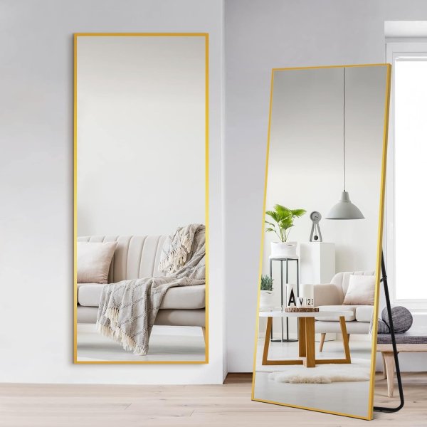 PexFix Full Body Mirror Full Length Mirror with Gold Aluminum Alloy Frame
