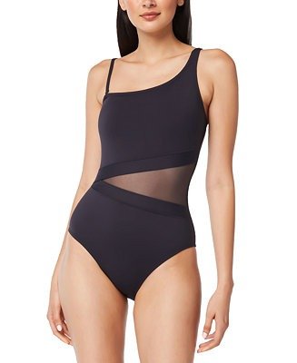 Bleu By Rod Beattie Women's Don't Mesh With Me One-Shoulder One-Piece Swimsuit