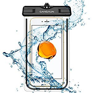 Waterproof Case, TPU Universal Luminous Glow Clear Underwater Pack Dry Bag Pouch for iPhone 7 Plus Samsung Galaxy S7 edge LG Cell Phones with New Design (Black)