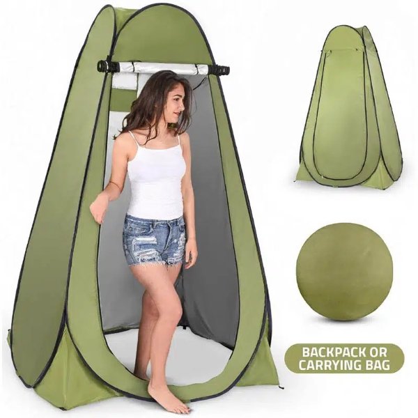 Pop Up Privacy Tent Instant Portable Outdoor Shower Tent Camp Toilet Changing Room Rain Shelter With Window - Sports & Outdoors - Temu