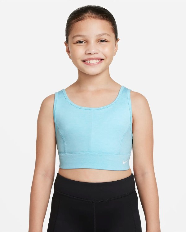 Nike Store Nike Dri-FIT Swoosh Luxe Big Kids' (Girls') Sports Bra