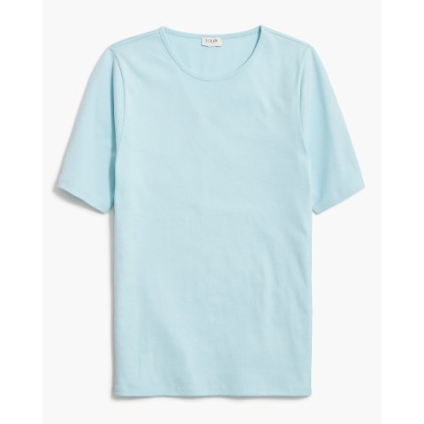 棉质湖水蓝T恤