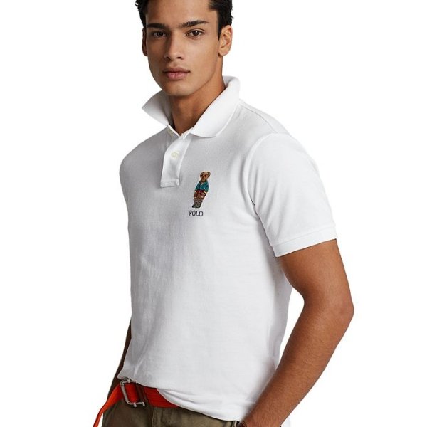 Men's Custom Slim Fit Polo Bear Polo Shirt