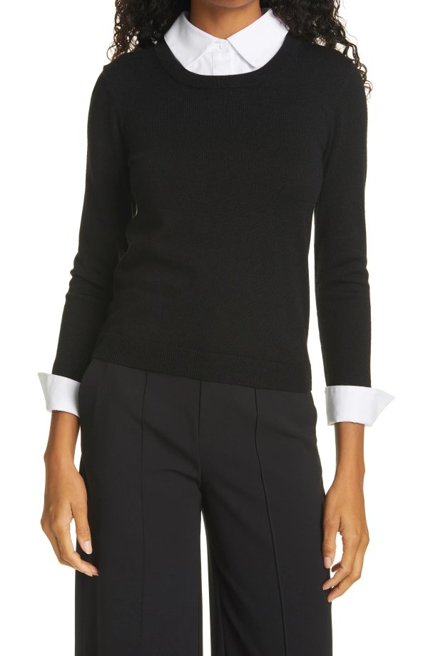 Porla Sweater with Removable Collar and Cuffs
