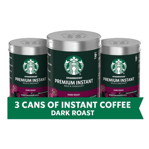 Starbucks 深度烘培速溶咖啡3罐 可冲约120杯