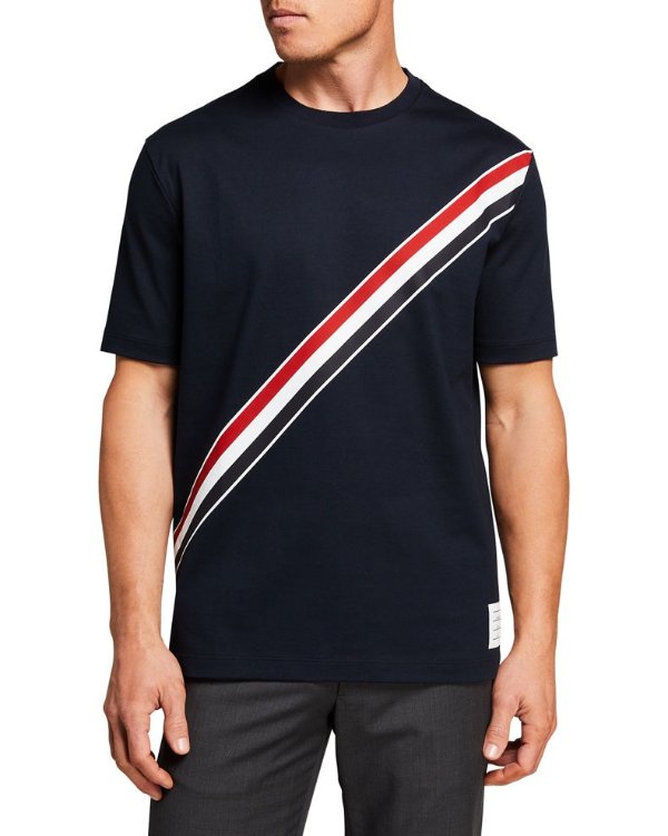 Men's Diagonal Stripe T-Shirt