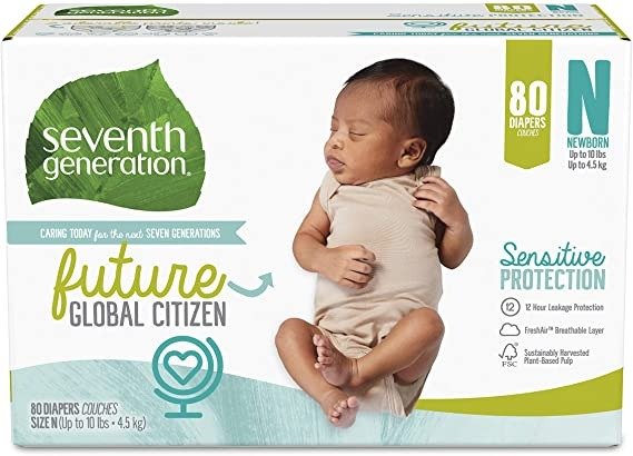 Generation Baby Diapers, Size Newborn, 80 Count, Super Pack, for Sensitive Skin