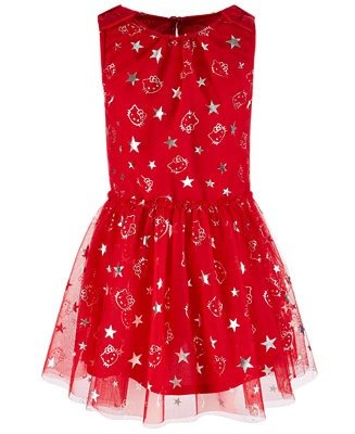 Little Girls Foil-Print Mesh Dress, Created for Macy's