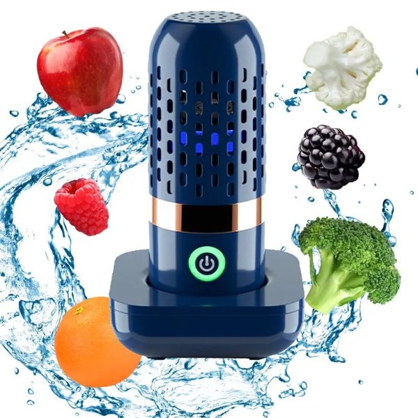 Fruit And Vegetable Cleaner Machine Portable Capsule Shape Fruit Vegetable Washing Machine Usb Rechargeable Fruit Cleaner Machine For Cleaning Fruits Kitchen Gadgets Oh Ion Purification Technology 250 Mins Working Time | High-quality & Affordable | Temu