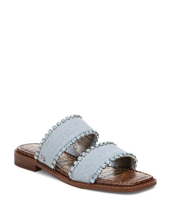 Women's Hopie Square Toe Crystal-Lined Sandals
