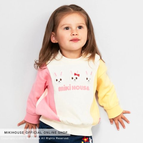 MIKI HOUSEColor Block Three-way Usako Sweatshirt