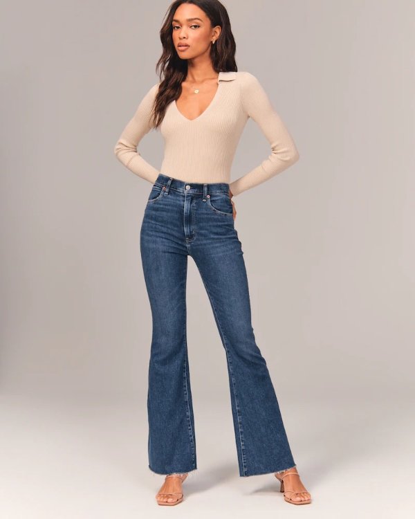 Women's Ultra High Rise Flare Jeans | Women's Bottoms | Abercrombie.com