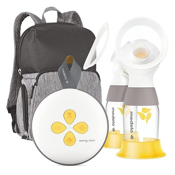 Breast Pump | Swing Maxi Double Electric | Portable Breast Pump | USB-C Rechargeable | Bluetooth | Closed System