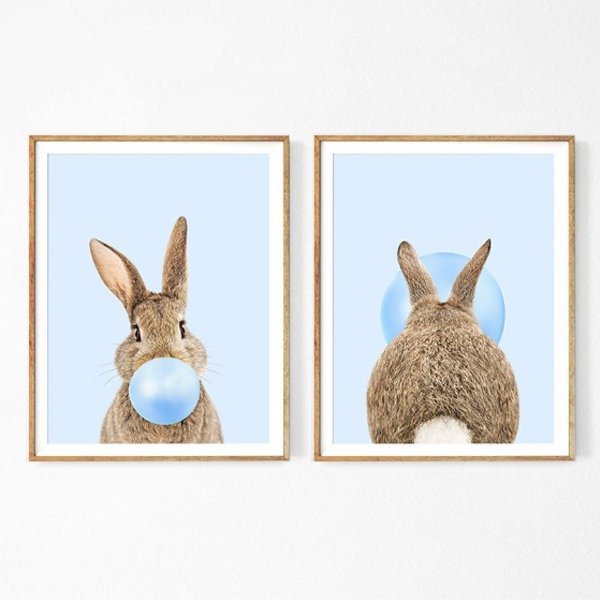 兔兔装饰画