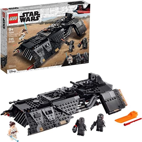 Star Wars: The Rise of Skywalker Knights of Ren Transport Ship 75284 Spacecraft Set, Features Knights of Ren and Rey Minifigures to Role-Play Star Wars Missions, New 2020 (595 Pieces)