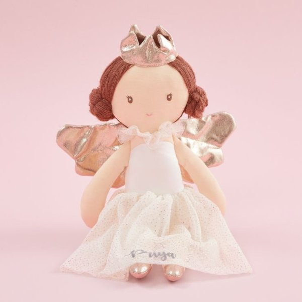 Personalized Angel Soft Doll With Brown Hair Welcome %1