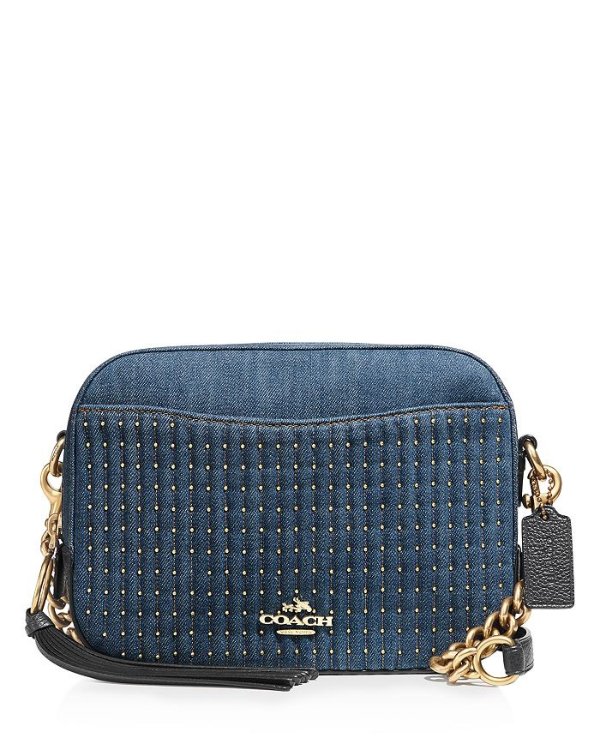 Quilted & Studded Camera Crossbody