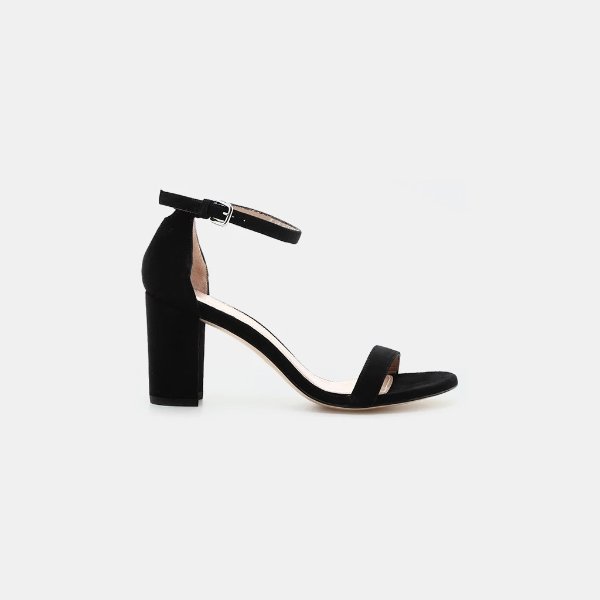 NearlyNude Suede Ankle Strap Sandal