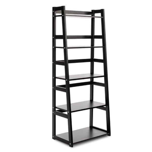 Best Choice Products 5-Tier Multipurpose Ladder Slant Bookcase Storage Shelf