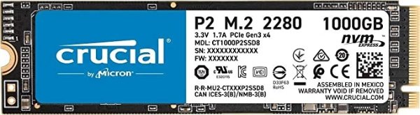 P2 1TB 3D NAND NVMe PCIe M.2 固态硬盘