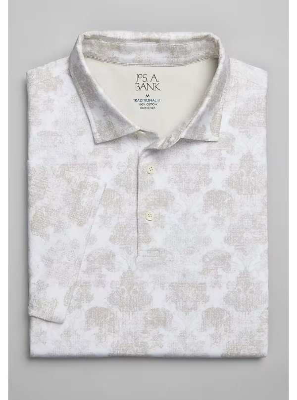 Jos. A. Bank Traditional Fit Large Medallion Polo - Big & Tall CLEARANCE - All Clearance | Jos A Bank