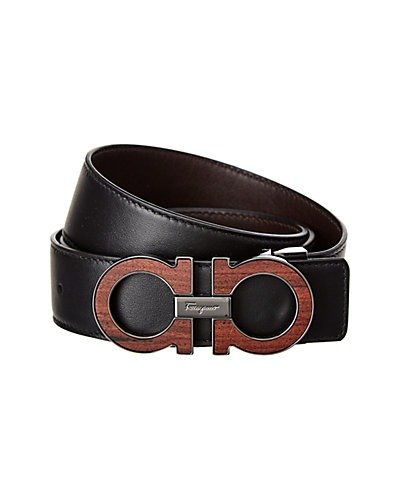 Reversible & Adjustable Gancini Leather Belt