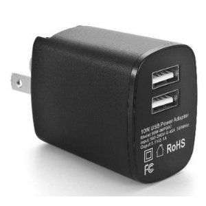 Dual USB AC wall charger