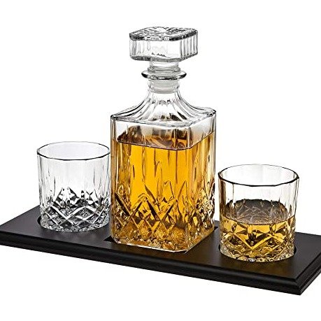 Whiskey Decanter and Glasses Barware Set