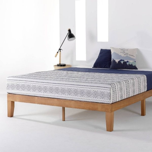 12" Naturalista Classic Solid Wood Platform Bed - Mellow