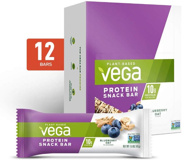 Vega 高蛋白焦糖巧克力零食棒1.6oz 12条