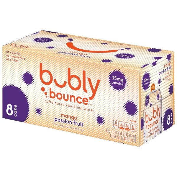 bubly bounce 芒果百香果口味汽泡水 8罐装