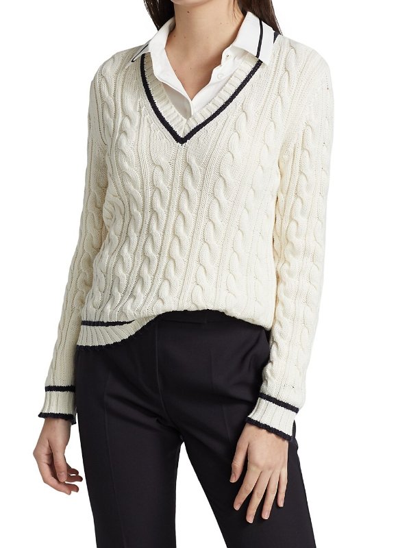 Belgica Cashmere-Blend Cable Knit Sweater