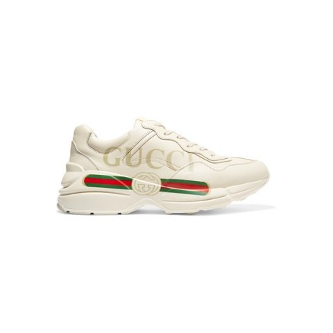 GucciRhyton printed leather sneakers