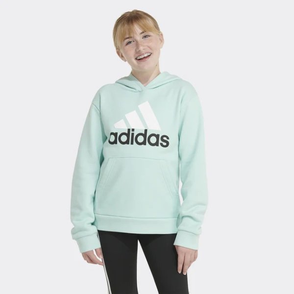 kids' long sleeve essential sportswear logo pullover hoodie