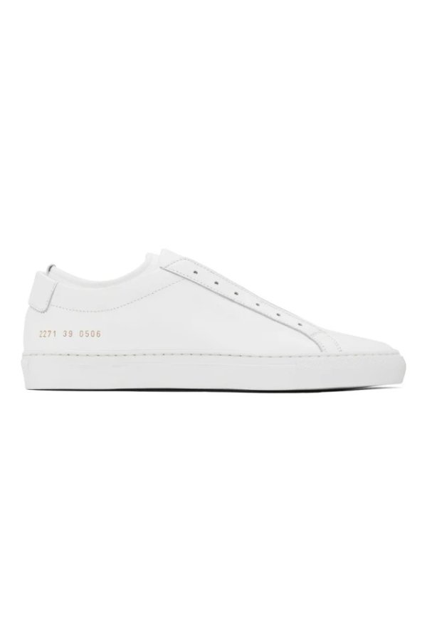 White Achilles Laceless Sneakers