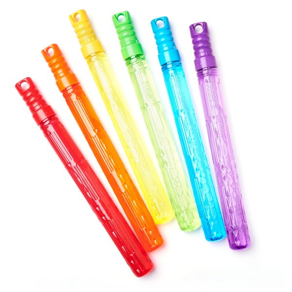 Bubble Maker Stick Toy with 30 Ounce Bubble Solution, 6 Pack, Multiple Colors