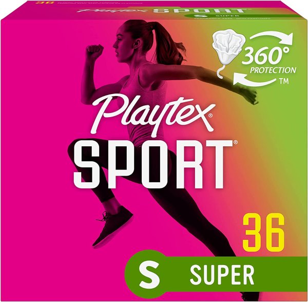 Sport Plastic Tampons Unscented, Super Absorbency 36 Count (Pack of 1)
