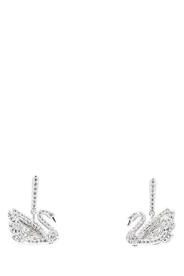 Embellished metal Dancing Swan earrings