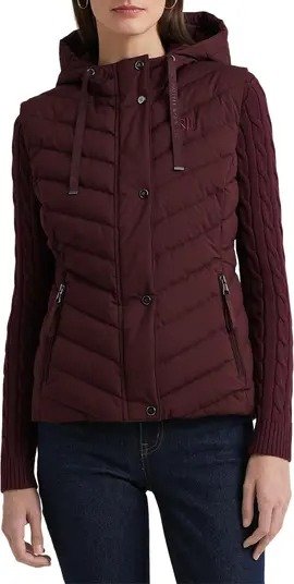 Stretch Hooded Puffer Vest