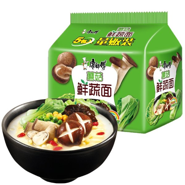 Master Kong Mushroom Fresh Vegetable Noodle 5 packs 500g